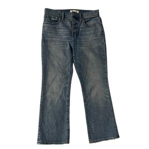 Madewell Cali Demi-Boot Jeans Size 26 Medium Wash Button Fly Denim‎